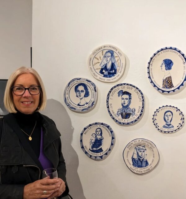 Pauline Cumming Plates on wall