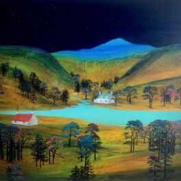 Blue Munro at Midnight, Loch Lomond by Erraid Gaskell