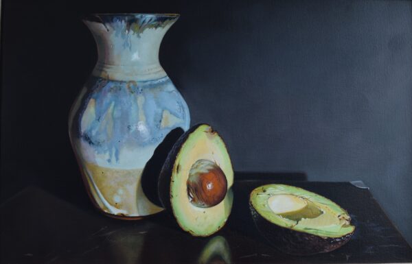 Still life with Vase and Avocado, Jane Cruickshank, Greengallery