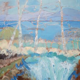 Birch Trees Towards Islay by Alison Dickson