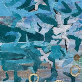 Gannets in Flight by Eleanor Spens