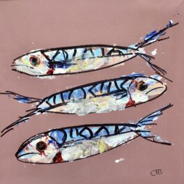 Mackerel on Pink by Claire MacLellan