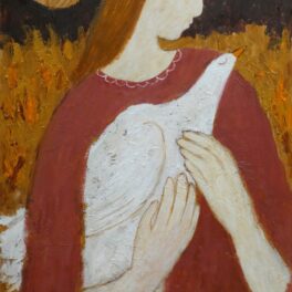 Girl with a Bird (1) by Helen Tabor