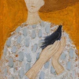 Girl with a Bird (2) by Helen Tabor