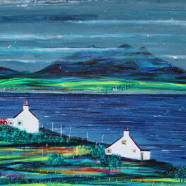 White Cottages On Islay by Nikki Monaghan