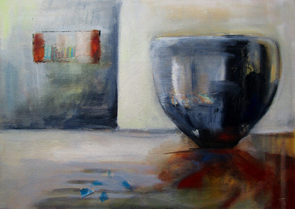 Claire Blyth, Vessel 2, Oil and collage, Framed, 19.5 x 15, £575