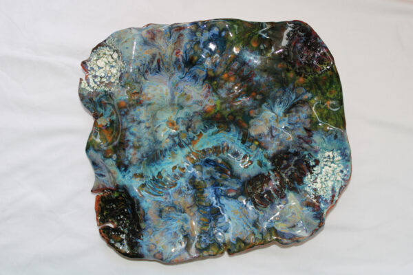 Jacque Scorgie, Ocean Explorations, Ceramic, Glaze, 11.8 x 13.7 x 3.34, £330