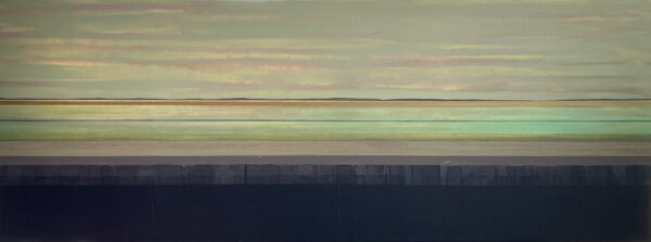 Jade Sneddon, Coastal Lines 3, Acrylic on canvas, 31.5 x 11.5, 33.5 x 13.5, £1,100