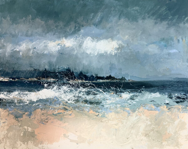 John McClenaghen, Morayshire Coast, Turn of the Tide, 40x50cm, Acrylic on canvas £965
