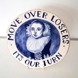 Move Over Losers (gold lustre) by Pauline Cumming